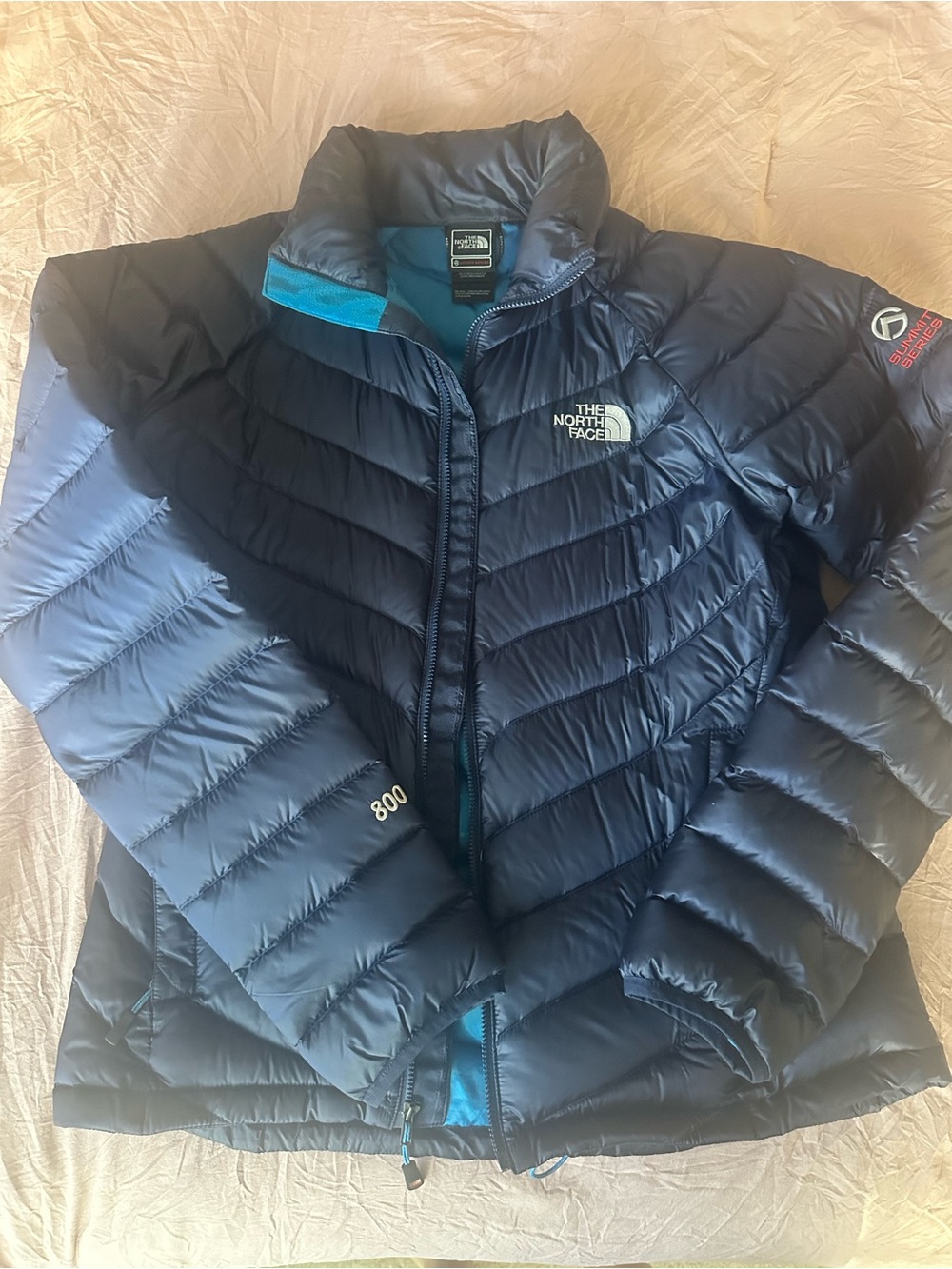 The North Face Navy Blue 800 Down Puffer Jacket Summit Series